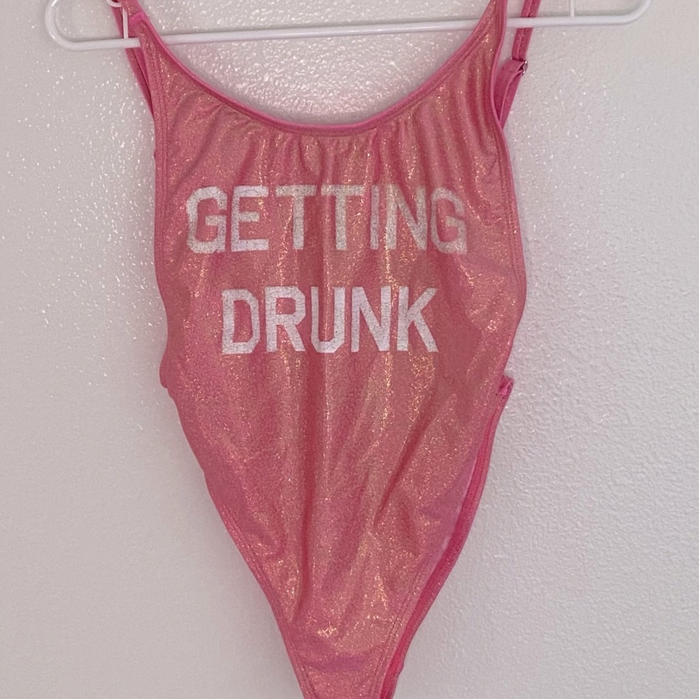 NWOT. “Getting Drunk” Sparkly Swimsuit 💋